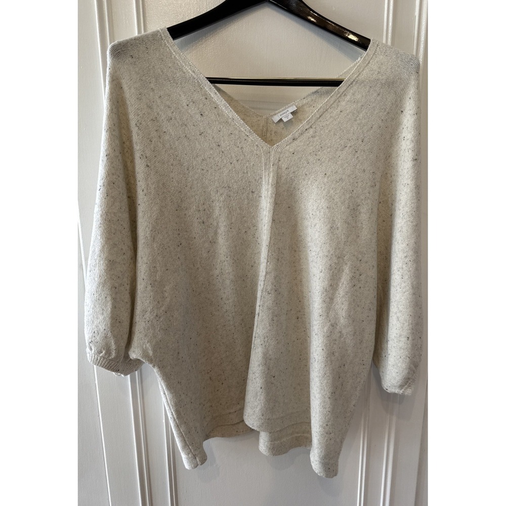 Pure Jill Batwing Sweater Oatmeal Cotton Mix XL